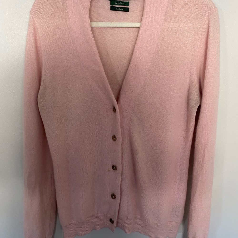 Lauren Ralph Lauren Pink Cashmere Cardigan